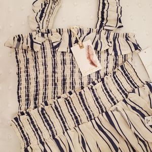 Jessica Simpson girls 2 piece set.  Navy Stripe XL Size 14/16